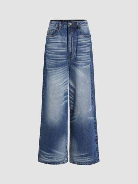 Women Wide Leg Baggy Jeans