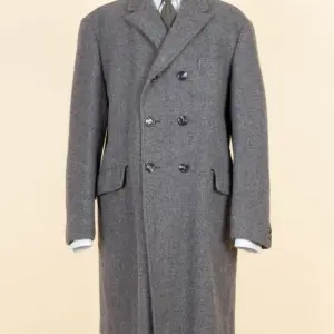 GREY DOUBLE BREASTED OVERCOAT