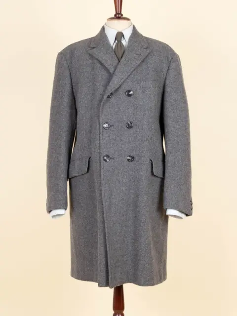 GREY DOUBLE BREASTED OVERCOAT