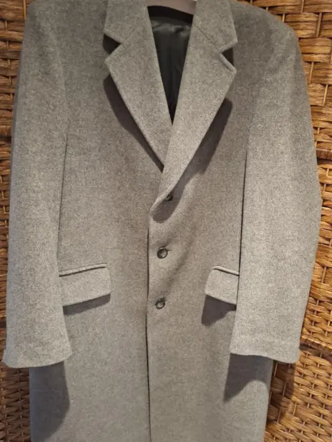 Vintage Men's Gray Overcoat